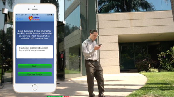 Reporting a hazard from a mobile device
