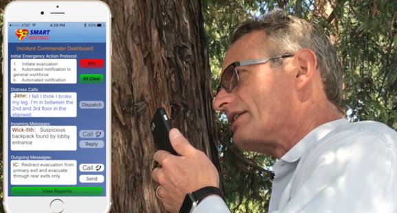 Incident Commander dashboard on a mobile device