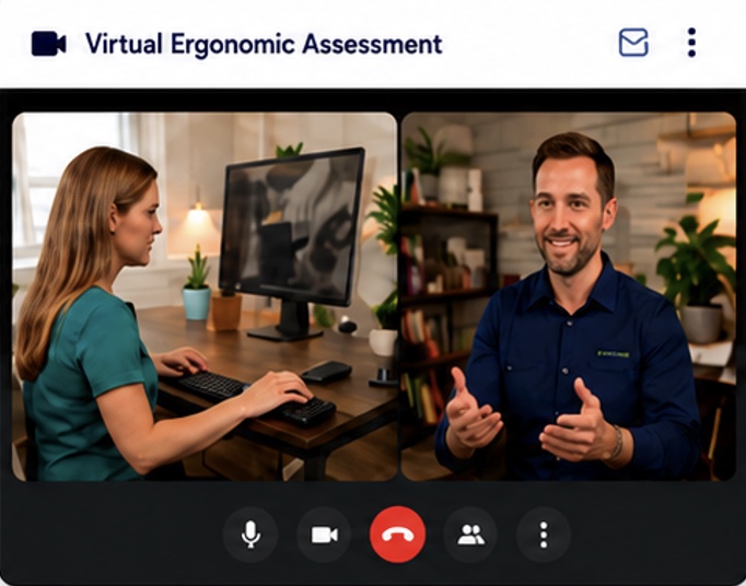 Virtual ergonomic assessment video call