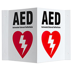 AED Triangle Style Wall Sign